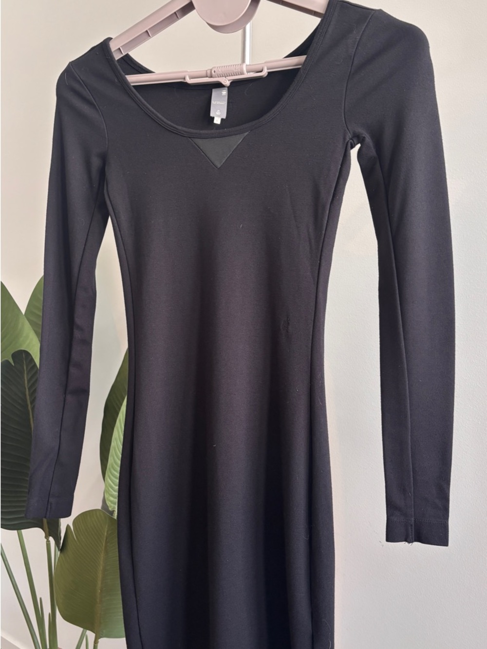 G-Star Black Long Sleeve Scoop Neck Knit Dress